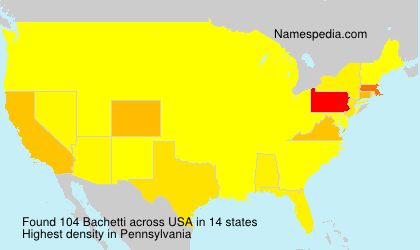 Surname Bachetti in USA Surname Bachetti in USA