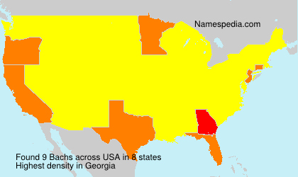 Surname Bachs in USA Surname Bachs in USA