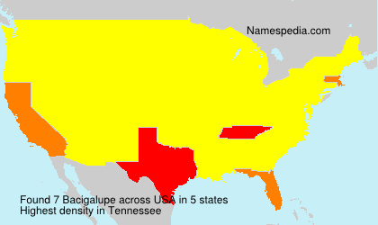 Surname Bacigalupe in USA