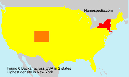 Surname Backar in USA Surname Backar in USA