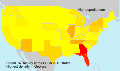 Surname Backey in USA Surname Backey in USA