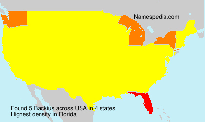 Surname Backius in USA Surname Backius in USA