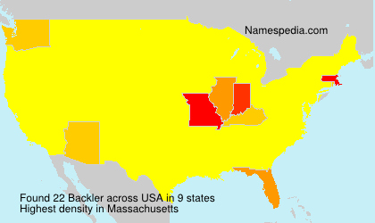 Surname Backler in USA