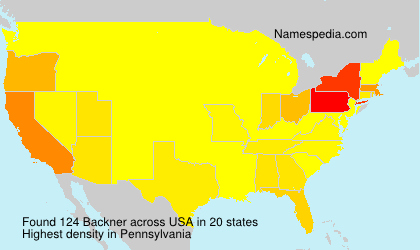 Surname Backner in USA Surname Backner in USA