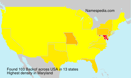 Surname Backof in USA Surname Backof in USA