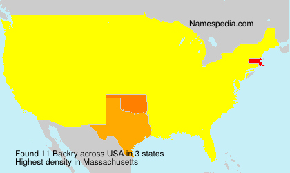 Surname Backry in USA Surname Backry in USA