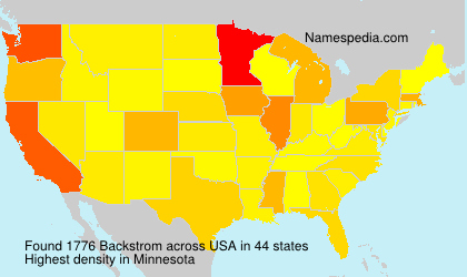 Surname Backstrom in USA Surname Backstrom in USA