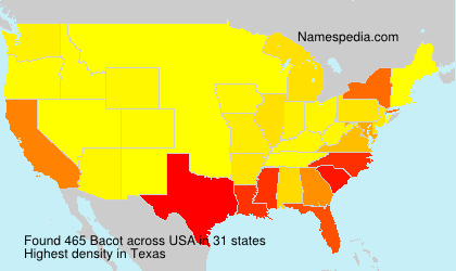 Surname Bacot in USA Surname Bacot in USA
