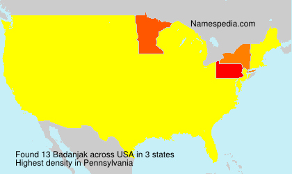 Surname Badanjak in USA Surname Badanjak in USA