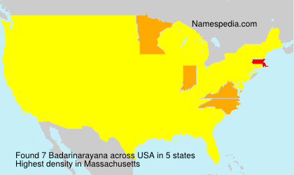 Surname Badarinarayana in USA Surname Badarinarayana in USA
