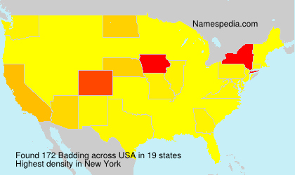 Surname Badding in USA Surname Badding in USA