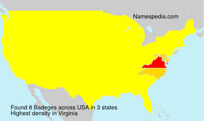 Surname Badeges in USA Surname Badeges in USA