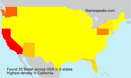 Surname Badet in USA