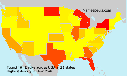 Surname Badke in USA