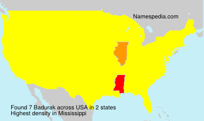 Surname Badurak in USA