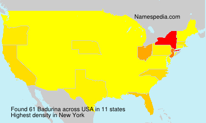 Surname Badurina in USA Surname Badurina in USA