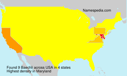 Surname Baechli in USA Surname Baechli in USA