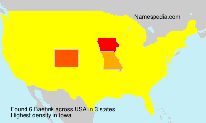 Surname Baehnk in USA Surname Baehnk in USA