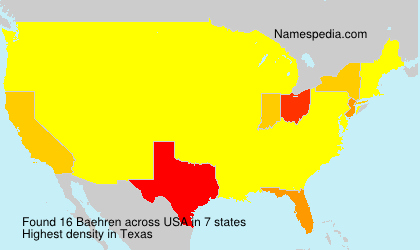 Surname Baehren in USA Surname Baehren in USA
