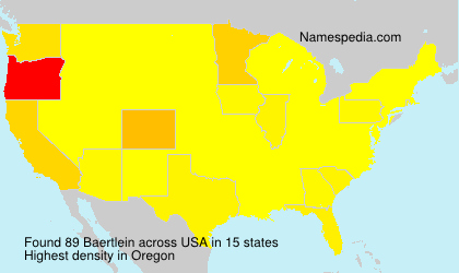 Surname Baertlein in USA Surname Baertlein in USA