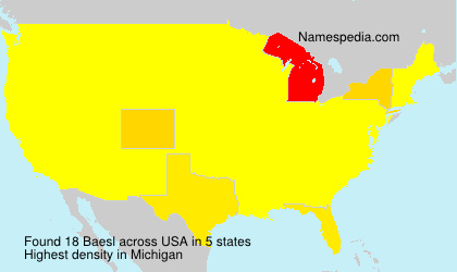Surname Baesl in USA Surname Baesl in USA