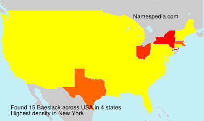 Surname Baeslack in USA Surname Baeslack in USA