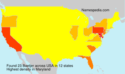 Surname Baetjer in USA