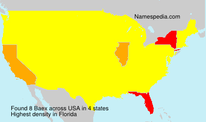 Surname Baex in USA Surname Baex in USA