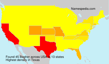 Surname Bagher in USA Surname Bagher in USA