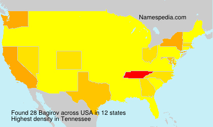 Surname Bagirov in USA Surname Bagirov in USA