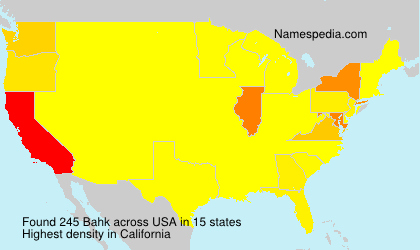 Surname Bahk in USA