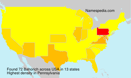 Surname Bahorich in USA Surname Bahorich in USA