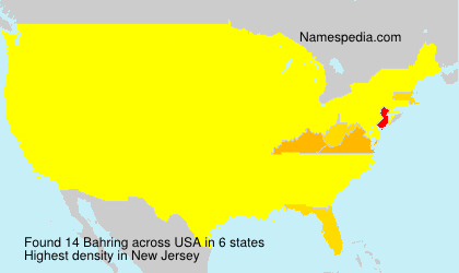 Surname Bahring in USA Surname Bahring in USA
