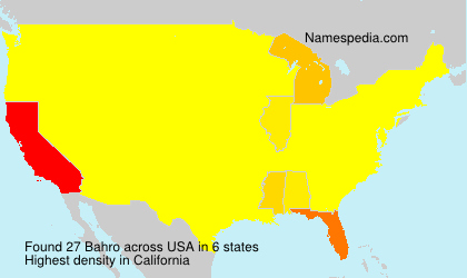 Surname Bahro in USA Surname Bahro in USA
