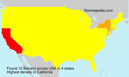 Surname Bairami in USA