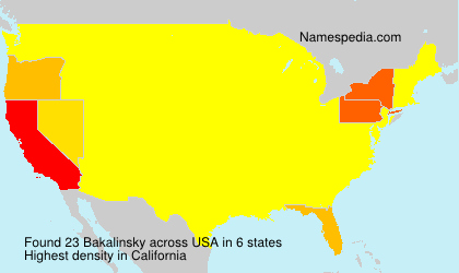 Surname Bakalinsky in USA Surname Bakalinsky in USA