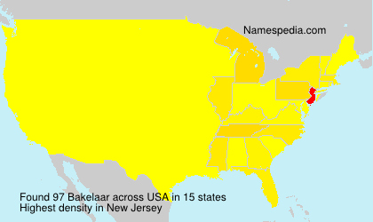 Surname Bakelaar in USA Surname Bakelaar in USA