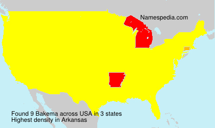 Surname Bakema in USA Surname Bakema in USA