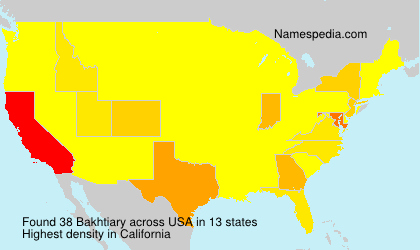 Surname Bakhtiary in USA Surname Bakhtiary in USA