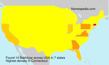 Surname Bakhtiyar in USA Surname Bakhtiyar in USA