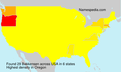 Surname Bakkensen in USA Surname Bakkensen in USA