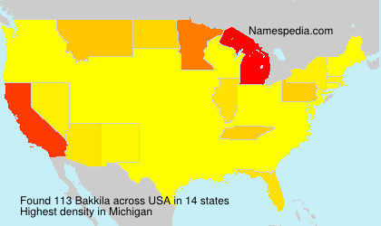 Surname Bakkila in USA Surname Bakkila in USA