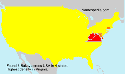 Surname Baksy in USA Surname Baksy in USA