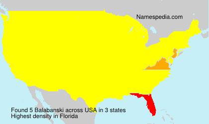 Surname Balabanski in USA Surname Balabanski in USA