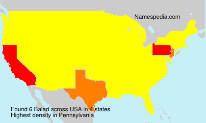 Surname Balad in USA Surname Balad in USA