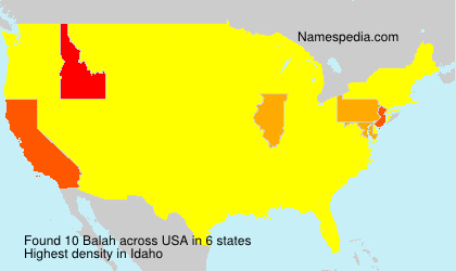 Surname Balah in USA Surname Balah in USA