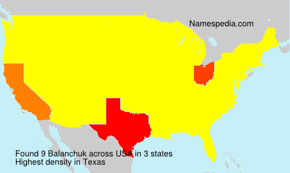 Surname Balanchuk in USA
