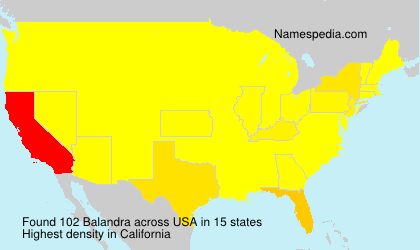 Surname Balandra in USA Surname Balandra in USA