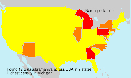 Surname Balasubramaniya in USA Surname Balasubramaniya in USA