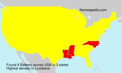Surname Balbero in USA Surname Balbero in USA